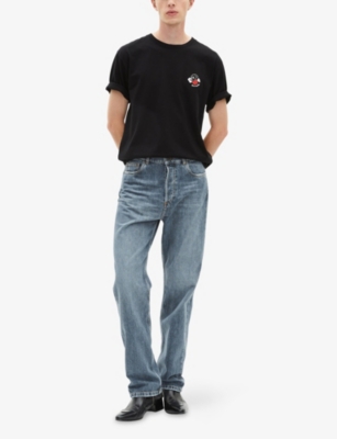 THE KOOPLES: Skull-Flocked Cotton-Jersey T-Shirt