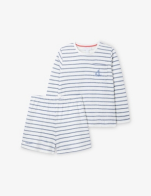 The Little White Company: Sleepy Stripe Cotton Shortie Pyjamas 2-12 Years