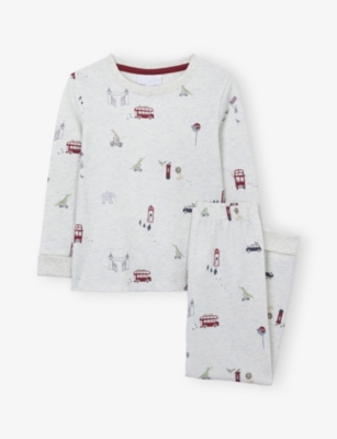 The Little White Company: London The Zoo-Print Slim-Fit Cotton Pyjamas 2-12 Years