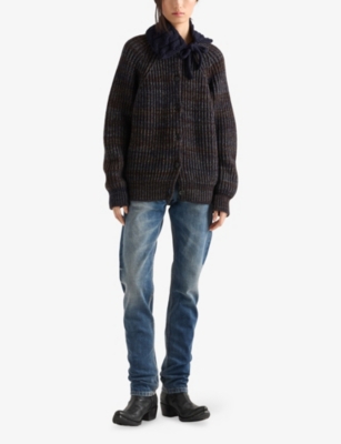 PRADA: Tapered-Leg Washed Denim Jeans