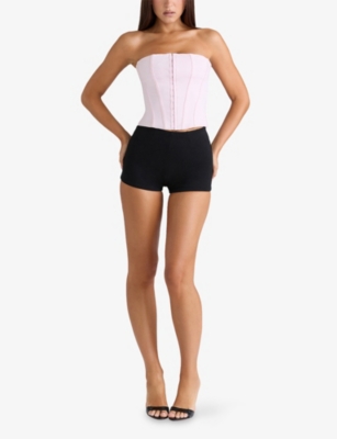 HOUSE OF CB: The Strapless Stretch-Woven Corset Top