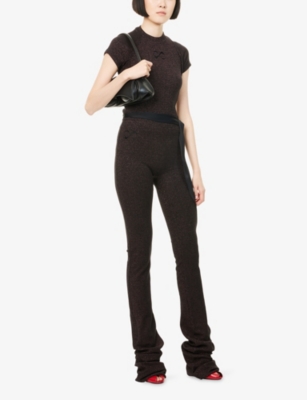 OTTOLINGER: Rib Embroidered-Logo Cotton-Blend Top