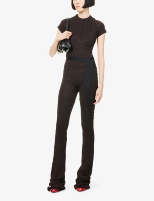 OTTOLINGER: Drape Flared Stretch-Cotton Blend Trousers