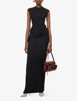 OTTOLINGER: Sleevy Cut-Out Stretch-Cotton Maxi Dress