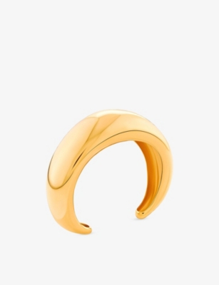 MISHO: Sirena 24ct Yellow Gold Bronze Cuff Bangle