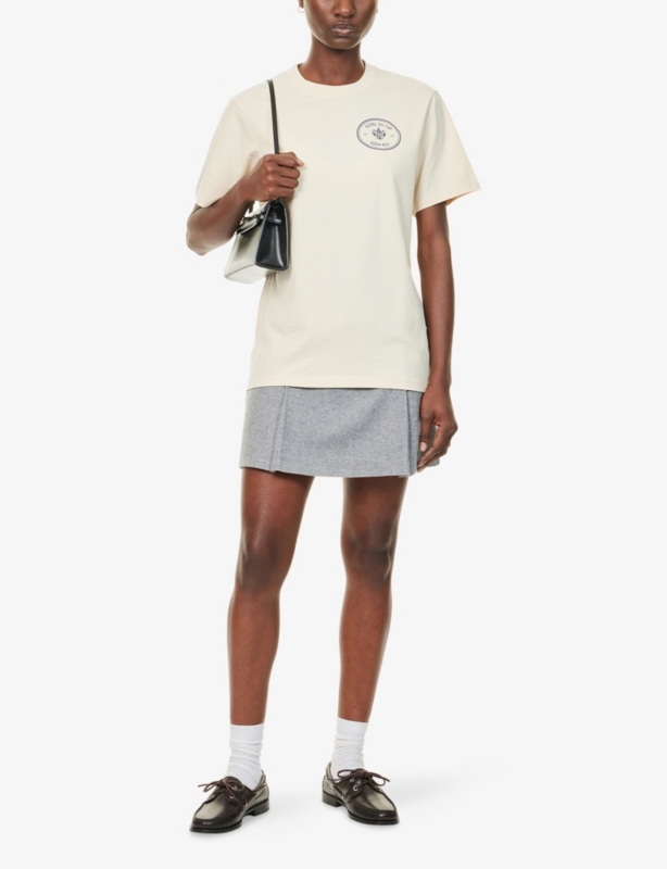 Eden Kennedy Crest Logo-Print Cotton T-Shirt