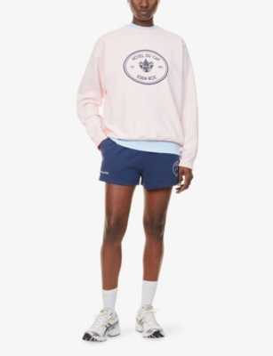 SPORTY & RICH: Eden Crest Disco Cotton Shorts