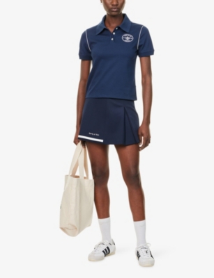 SPORTY & RICH: Eden Crest Cotton-Pique Polo Shirt
