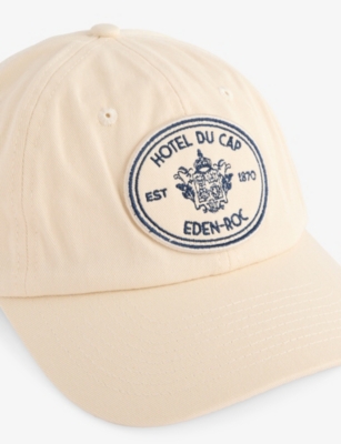 Sporty And Rich Womens Cream Eden Crest Embroidered Cotton Baseball Cap In White