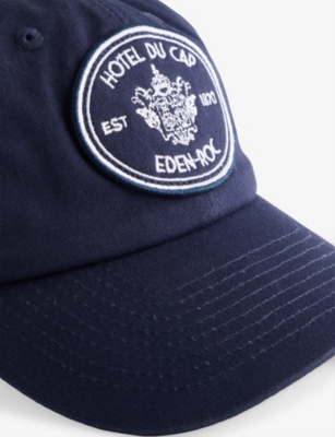 Sporty And Rich Womens Dark Navy Eden Crest Embroidered Cotton Baseball Cap In Blue