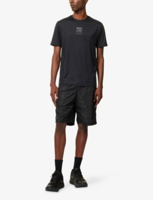 247 By Represent Mens Black Trail Logo-print Stretch-woven T-shirt In Black