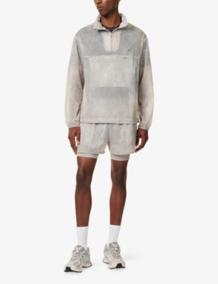 247 By Represent Mens Chalk Overhead Training Sheer Nylon Jacket In Neutral