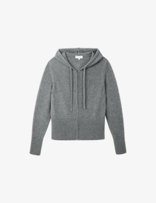 The White Company: Relaxed-Fit Zip-Through Cotton-Blend Hoody
