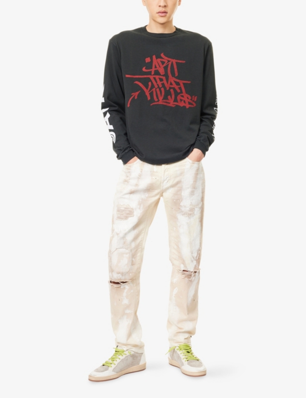 Music Lives On ATK Long-Sleeve Cotton-Jersey T-Shirt