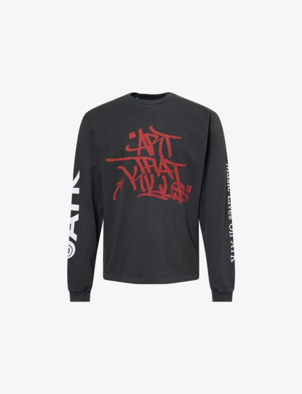 Music Lives On ATK Long-Sleeve Cotton-Jersey T-Shirt