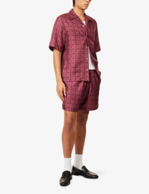 AMIRI: Quad Notched-Collar Silk Bowling Shirt