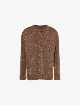 AMIRI: Sequin-Embellished V-Neck Knit Cardigan