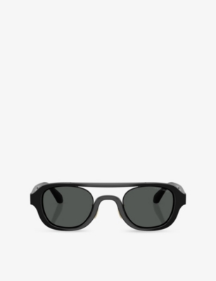 Giorgio Armani: AR8247 Irregular-Frame Acetate Sunglasses