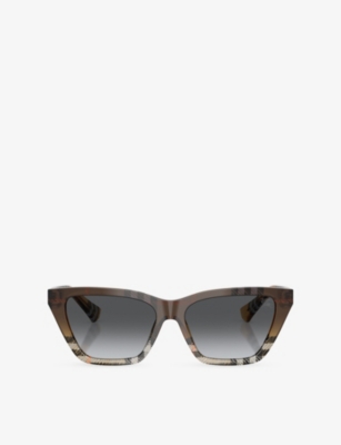 Burberry: BE4468 Cat-Eye Acetate Sunglasses