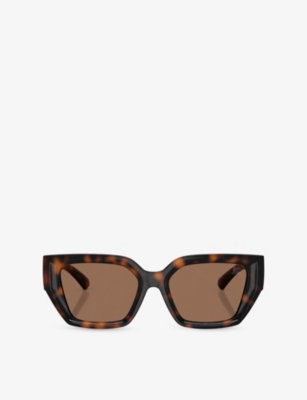 Burberry: BE4472U Square-Frame Tortoiseshell Acetate Sunglasses
