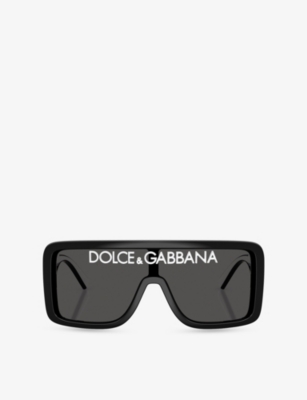 Dolce & Gabbana: DG6204 Rectangular-Frame Acetate Sunglasses