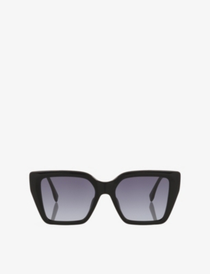 Fendi: FE40161I FF Diamonds Square-Frame Acetate Sunglasses