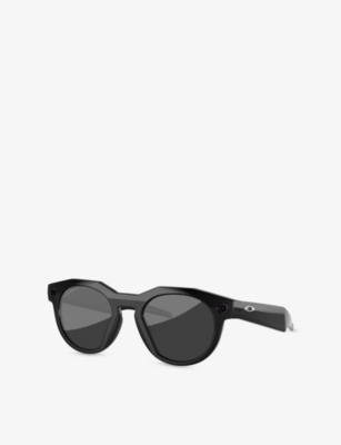 Oakley Womens Black Ow8002 Hstn Round-frame Meta Ai Glasses In Black