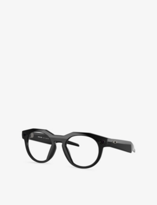 Oakley Womens Black Ow8002 Hstn Round-frame Meta Ai Glasses In Black