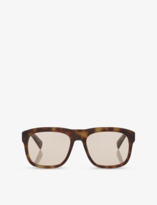 Saint Laurent: SL 558 Square-Frame Tortoiseshell Acetate Sunglasses