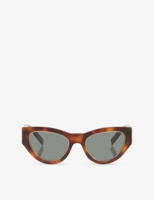 Saint Laurent: Cat-Eye Tortoiseshell Acetate Sunglasses