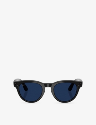 Ray Ban Womens Black Rw4013 Headliner Phantos-frame Meta Ai Glasses In Black