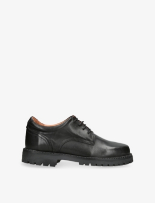 Papouelli Black Harry Lace-up Leather Shoes Eur 28 / 10 Uk In Black