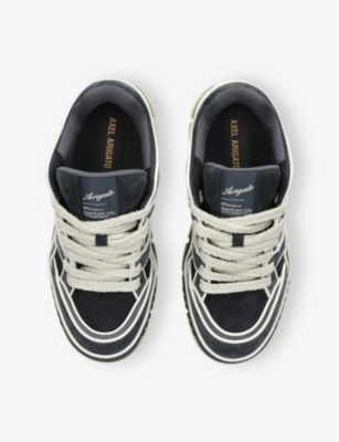 Axel Arigato Low-top Nubuck Sneakers With Contrasting Stitching In Black