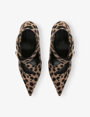 Khaite Womens Camel/oth Sloan 85 Leopard-print Calf-hair Courts Eur 41 / 8 Uk In Animal Print