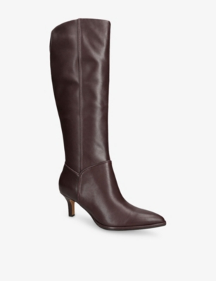 Dolce Vita Aldy Boots Mulberry Leather In Animal Print