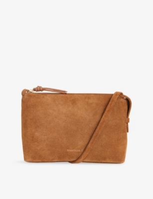 Whistles Womens Tan Kaia Suede Cross-body Bag In Brown