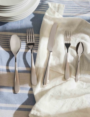 Alessi Nocolor Nuovo Milano Stainless-steel 24-piece Cutlery Set In Silver