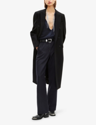 THE KOOPLES: Peak-Lapel Double-Breasted Wool-Blend Coat