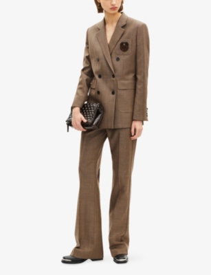 THE KOOPLES: Logo-Patch Double-Breasted Wool Blazer