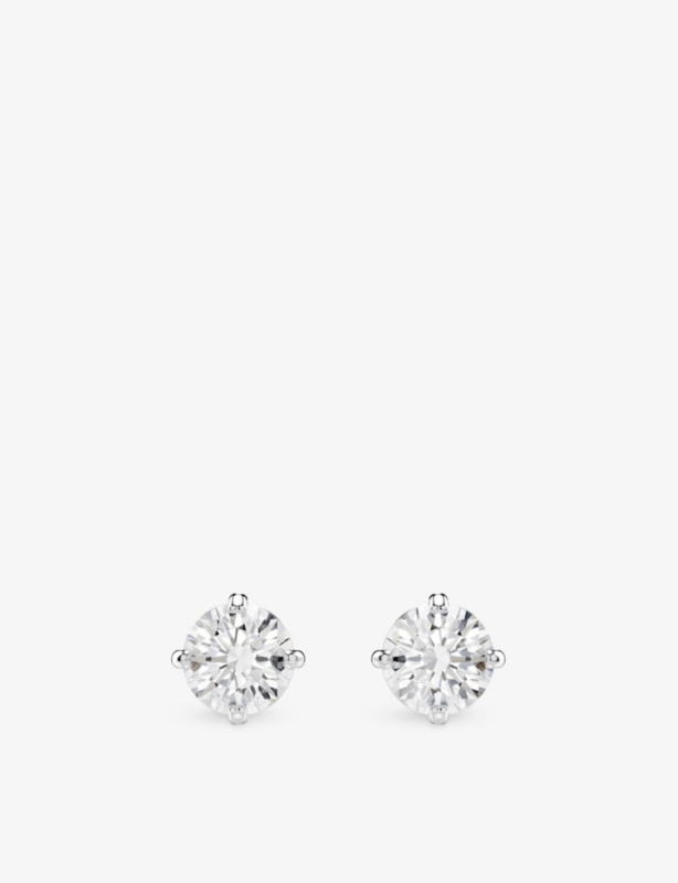 Stilla Rhodium-Plated And Crystal Stud Earrings