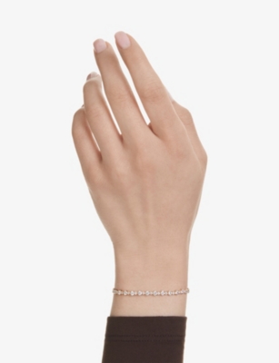 Swarovski Womens Matrix 18ct Yellow-gold Plated And Zirconia Bracelet In Gold