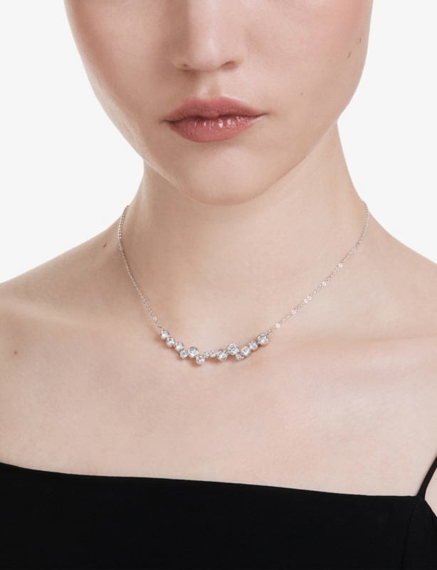 Constella Rhodium-Plated And Zirconia Pendant Necklace