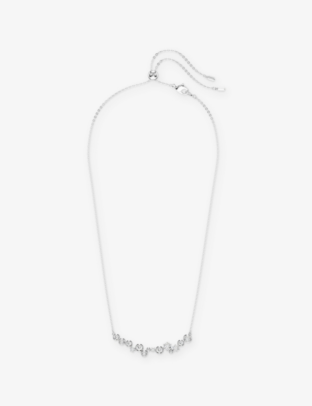 Constella Rhodium-Plated And Zirconia Pendant Necklace