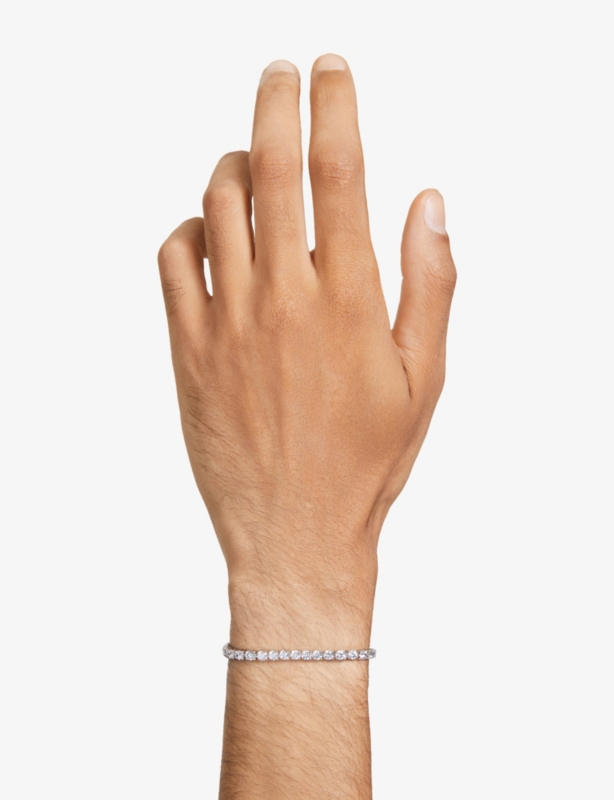 Matrix Rhodium-Plated And Zirconia Bracelet