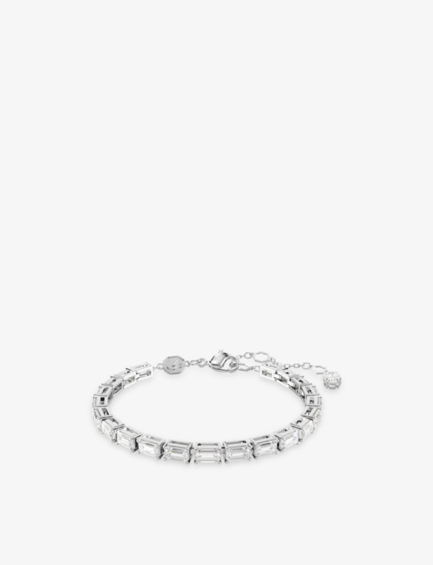 Matrix Rhodium-Plated And Zirconia Bracelet