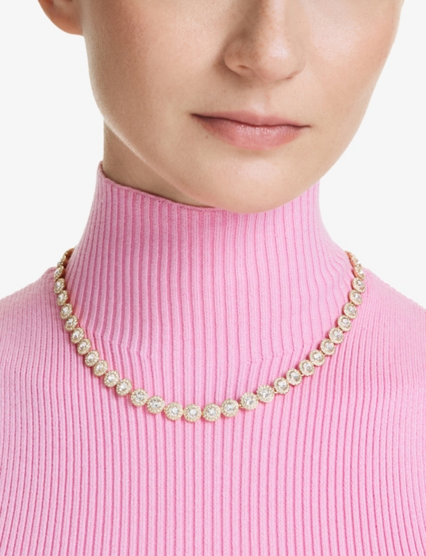 Una 18ct Yellow-Gold Plated And Zirconia Necklace