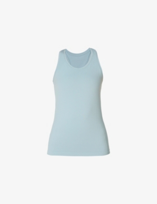 Sweaty Betty Womens Athlete Seamless Stretch-woven Tank Top Vapour Blue In Blue