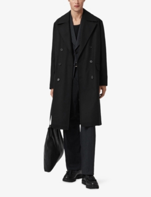 ALLSAINTS: Curran Double-Breasted Wool-Blend Coat