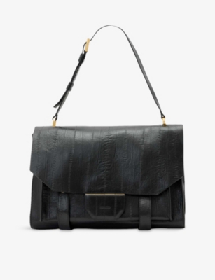 ALLSAINTS: Ursa Eel-Embossed Leather Satchel Bag