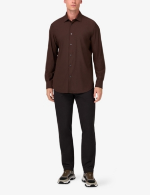 BOGGI MILANO: Slim-Fit Stretch-Nylon Shirt